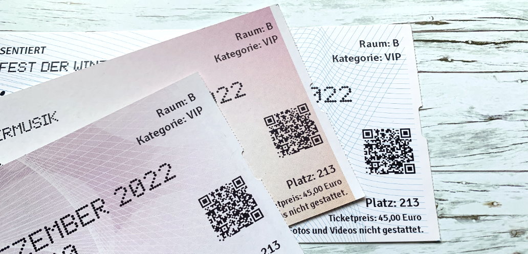 Eintrittskarten mit integrierter Zugangskontrolle