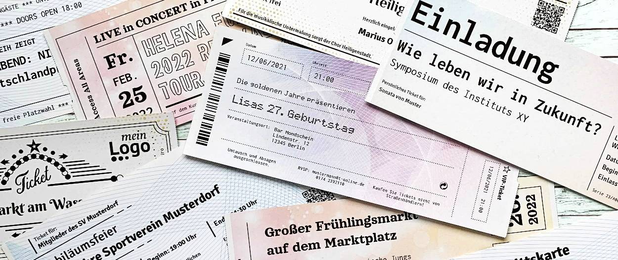 Eintrittskarte im Ticketdruck von Tick17