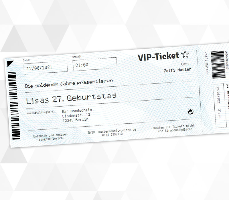 Individuelle Tickets Drucken Lassen Bei Tick17