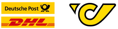 Versandpartner: Deutsche Post DHL und Österreichische Post